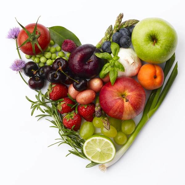 This is a variety of healthy foods for the heart