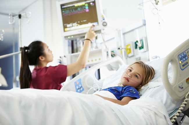 PICU kambarys vaikų intensyviajai priežiūrai ligoninėje